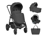 K&auml;ru 3in1 KikkaBoo Modena Black 2027, s&uuml;nnist kuni 22 kg, kerge, p&ouml;&ouml;ratava istega