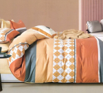 Eurofirany kahepoolne puuvillasatiinist voodipesukomplekt SBA-098, 200x220 cm, 3-osaline