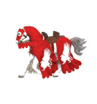 Papo - Figurine Hobune de la chevalier griffon rouge