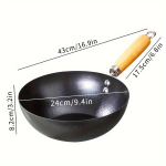 S&uuml;sinikterasest wok-pott, Nelipni maža geležinė keptuvė su viena rankena, 24 cm