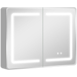 Vannitoa peegelkapp LED-valgustusega 80x13,5x60 cm h&otilde;bedane