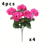 Kunstlik pelargoonia, 4 tk, Rožė raudona - 4 vnt