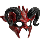 Kuradi poolmask Widmann punane-must
