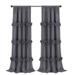 Termo-pimendavad kardinad volangidega, komplekt 2 tk, hall 145x140cm