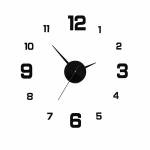 Seinale riputatav digitaalne kell taustvalgustusega, 1 tk, Silent Clock Black