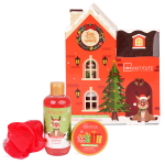 Kehahoolduskomplekt IDC Institute Christmas Holiday House Gift Set: du&scaron;igeel, 240 ml + ihupiim, 50 ml + k&auml;sn