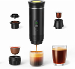 Must kaasaskantav kohvimasin, LED, USB-C, 20 baari