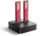 V&auml;lise k&otilde;vaketta adapter Stacja dokująca Axagon AXAGON ADSA-M2C22L, stacja dokująca USB-C 20Gb/s dla 2&times; dysk&oacute;w M.2 NVMe SSD z funkcją klonowania
