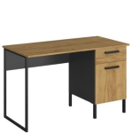 Kirjutuslaud Santes 1D1S/120, 120x60x74.4 cm, kuldtamm/antratsiit