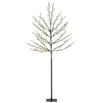 LED valgusega puu, puldiga juhitav, 180 cm, must