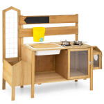 Laste muda k&ouml;&ouml;k eemaldatava linnupuuriga ja pliitidega 107x35,5x96,5 cm naturaalne