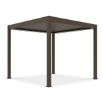 Paviljon Pergola Elegance Automatic 3x3 LED-iga, hallikaspruun