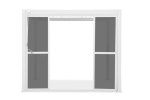 Liugpol&uuml;karbonaadist uksed paviljonile Pergola Premium 3 m, valged