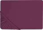 Beliani kummiga lina, puuvillane, 200x200 cm, bordo