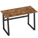 Kirjutuslaud arvutilaud teraskarkassiga, kontorilaud PC-laud 120 x 60 x 76 cm, roostepruun + must
