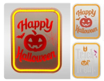 Halloween kaunistus, neoonseinavalgusti, Koopman, 23x30 cm, USB, 2 disaini