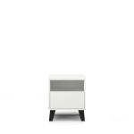 &Ouml;&ouml;kapp Mebelbos Borg 1s, 40x38,8x45,6 cm, valge/liivakarva