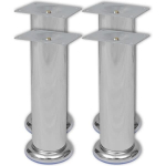 &Uuml;mmargused diivanijalad 4 tk, kroom, 180 mm