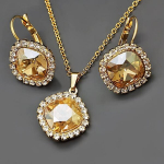 Ehtekomplekt Diamond Sky &ldquo;Glare III (Golden Shadow)&rdquo; Swarovski&trade; Kristallidega