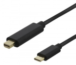 Deltaco USBC-DP102-K, USB-C, Mini DisplayPort, 1m