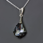 Naiste kaelakee DiamondSky "Baroque (Silver Night) Swarovski kristallidega