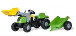 Kopa ja j&auml;relk&auml;ruga pedaaltraktor RRolly Toys rollyKid-X, roheline