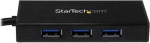 USB 3.0 hub - STARTECH - ST3300GU3B - 3 porti - Gigabit Ethernet - Alumiinium