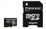 M&auml;lukaart TRANSCEND MICRO SDHC 16GB CLASS 10 + SD ADAPTER