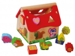 Puidust klotsid-sorteerija talumaja EcoToys