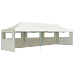 vidaXL kokkupandav pop-up peotelk 5 k&uuml;lgseinaga, 870 x 291 x 315 cm, kreemjas