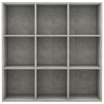 vidaXL raamaturiiul betoonhall 98 x 30 x 98 cm, puitlaastplaat, Pilka
