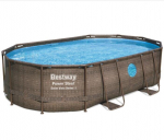 Karkassiga bassein Bestway Power Steel Swim Vista Oval 488x305x107 cm, koos filtriga