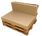 Seljatoe padi istmele Wood Garden, beež