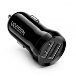 Automobile laadija 2x USB 24W 4,8 A (2x 2,4 A) musta v&auml;rvi (50875)