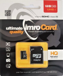 Imro m&auml;lukaart 128GB microSDHC cl. 10 UHS-I + adapter
