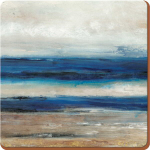 Klaasialus kork lakitud 'Blue Abstract' Premium, 10,5 cm 6 tk