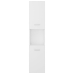 vidaXL vannitoakapp valge 30 x 30 x 130 cm puitlaastplaat
