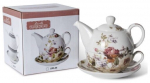 Teekann ja tass alustassiga komplekt, 400 ml