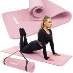 Universaalne treeningmatt fitnessile, joogale, pilatesele Springos YG0030, 183 cm, roosa