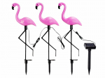 LED p&auml;ikeseenergiaga aiavalgustite komplekt - Flamingod, 3 tk, 53cm
