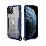 iPhone 11 (6,1&Prime;) Carbon Shockproof &uuml;mbris randmerihmaga &ndash; Tumesinine