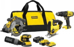 Stanley T&ouml;&ouml;riistakomplekt SFMCK412MDS-QW, 18V, 1x2Ah, 1x4Ah, 4-osaline juhtmeta komplekt, liitium-ioonaku s&uuml;steem