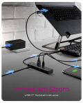 Icybox USB jaotur 61065 IB-HUB1737-C3, 7 porti, 5 Gb/s, 4x USB Type-A, 3x USB Type-C, alumiiniumkorpus, 5V 4A