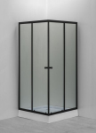 Du&scaron;ikabiinid Gotland Eko Black, 800 x 800 x 195 cm, madal alus
