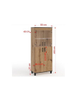 Vitriin ADRK Furniture POL05, pruun