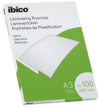Lamineerivad &uuml;mbrikud Ibico, A3, 303x426 mm, 100 mikronit, l&auml;ikiv, 100 tk.