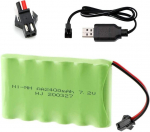 1 tk 7.2V 2400mAh Ni-MH AA laetav akupakett koos sm-2P 2Pin pistikuga ja USB laadija kaabliga RC Truck Cars jaoks