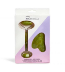 N&auml;orull ja rohelisest nefriidikivist n&auml;omasseerija IDC Institute Jade Facial Set Roller & Stone