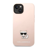 Karl Lagerfeld KLHCP14MSLCTPI iPhone 14 Plus 6.7 kestus heledat roosa / heledat roosa silikoonist Choupette korpus