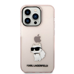 Karl Lagerfeld Ikonik Choupette iPhone 14 Pro Max kaitse&uuml;mbris - roosa